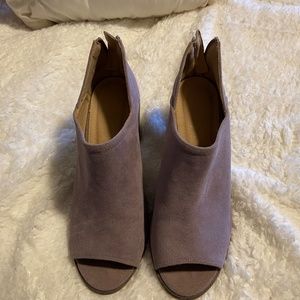Purple ankle boots